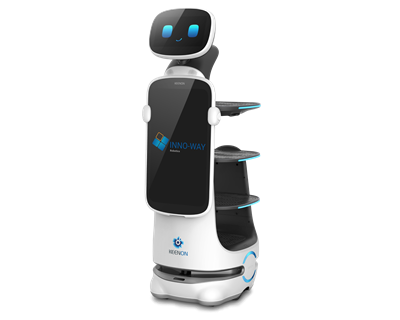 Side angle view Keenon T10 Service Robot